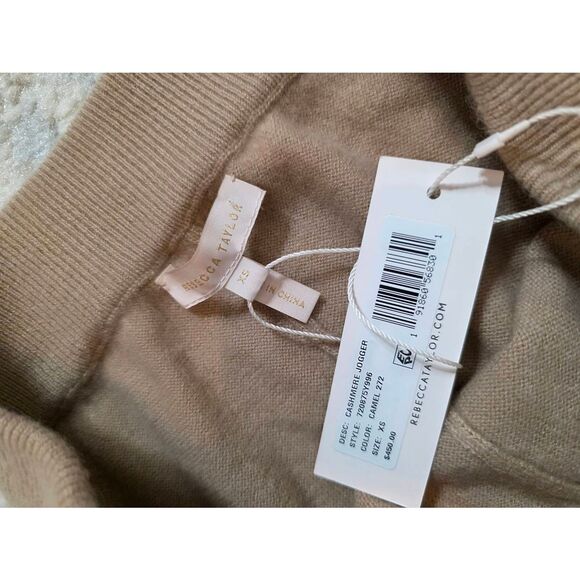 Rebecca Taylor Cashmere Jogger, Camel XS NWT - Picture 8 of 9